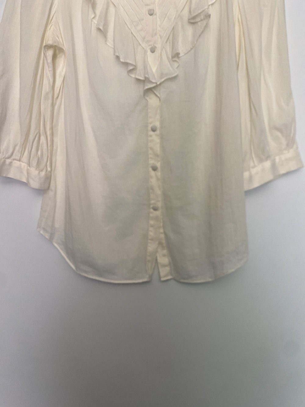 Anthro Maeve 12 Ruffle Button Front Top - Picture 5 of 12